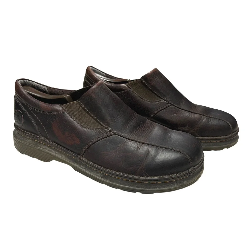 Dr. Martens Tevin Mens 11 Brown Leather Slip On Loafers AW004 Vintage Shoes Y2K
